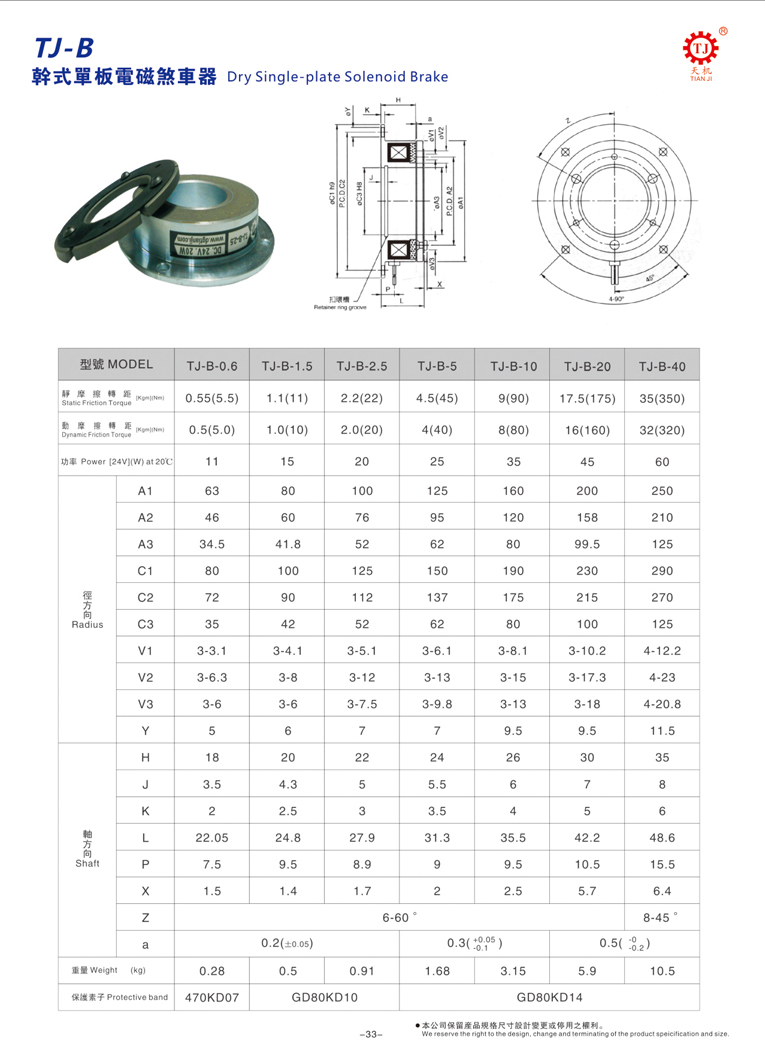 干式单板电磁制动器